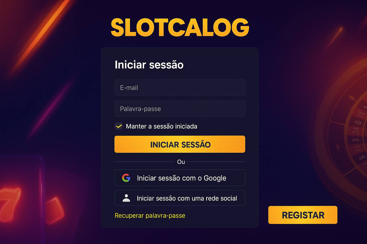 Login no Cassino SlOTCAlOG